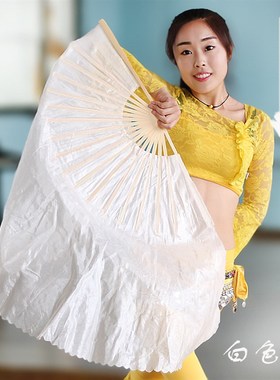 舞蹈扇子海派秧歌双面渐变过度加大长绸扇成人跳舞扇广场健身用品