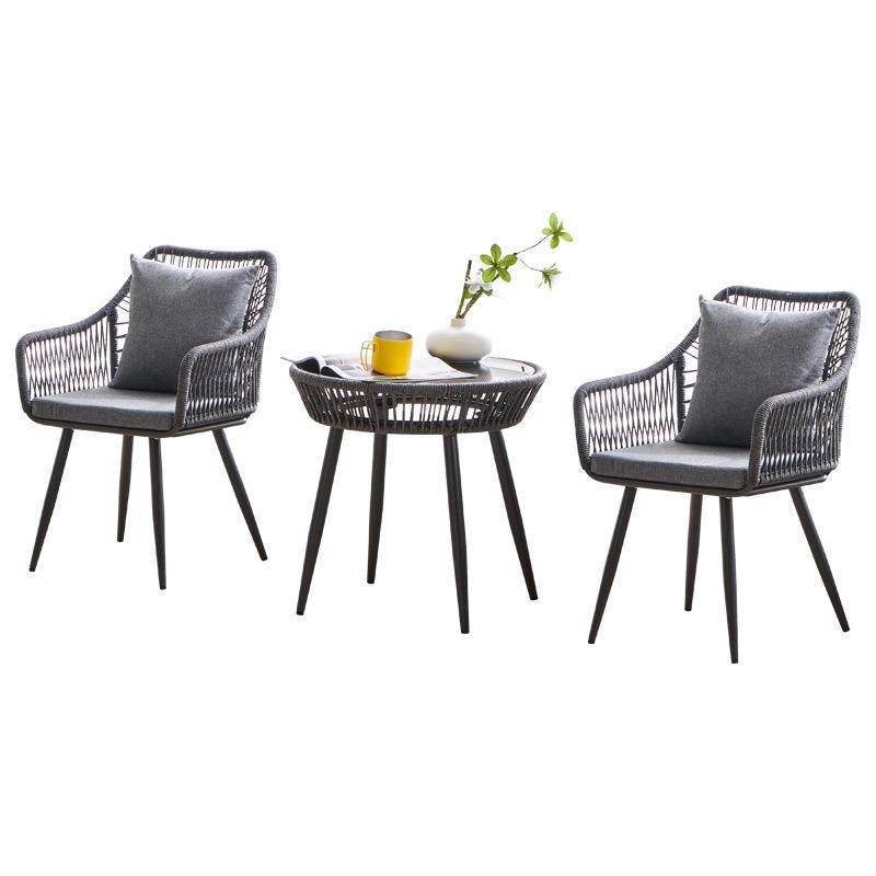 休闲藤编椅三件套阳台桌椅茶几组合庭院靠背椅单人藤编椅编制绳椅,淘宝优惠券,粉丝福利购,淘宝优惠卷