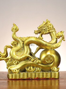 全黄铜龙马精神摆件客厅办公室桌面家居装饰摆件蒸蒸日上开业送礼