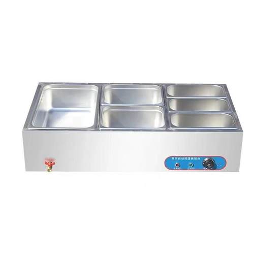 快餐保温台商用小型保温餐台不锈钢电热售菜台快餐台式保温汤池 - 图3