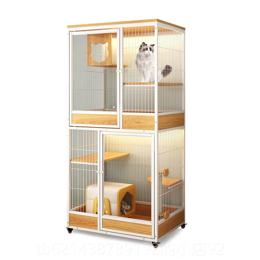 高档猫别墅家用实木大空间防全水超号豪华大猫笼猫舍室笼内猫窝景,淘宝优惠券,粉丝福利购,淘宝优惠卷
