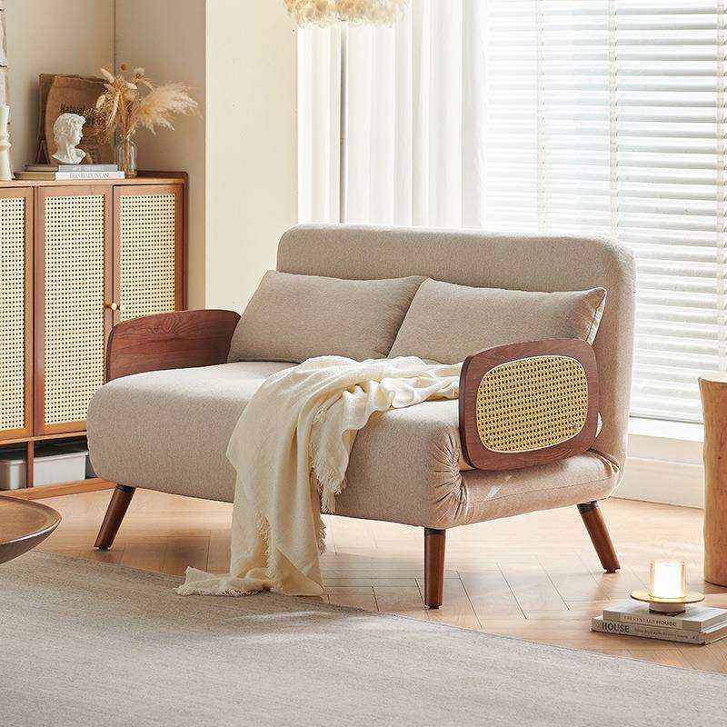 桐语特原木风沙发床小户型客厅现代简约可折叠多功能可躺沙发床,淘宝优惠券,粉丝福利购,淘宝优惠卷