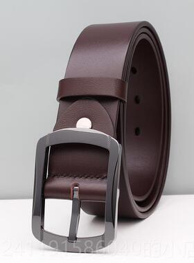 高档180天过敏包退 瓷扣陶防金属敏皮过带男真皮头层皮牛腰带非金