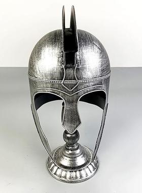 复古罗马勇士头盔铁艺装饰摆件个性中世纪盔甲模型摄影道具手工艺