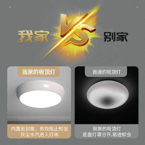 LED三防吸顶灯 声光控 红外人体感应 应急 ip54浴室卫生间吸顶灯 - 图2