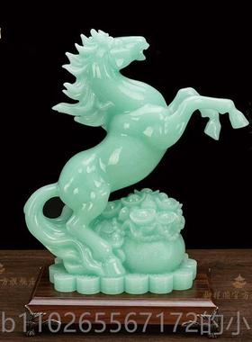 新款石马到成功招财端摆件客厅酒装饰柜高品办公室开业新房乔玉迁