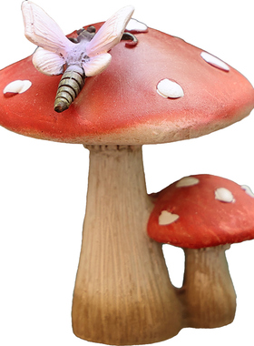 卡通森林蘑菇趣味装饰摆件可爱童话橱窗儿童房微景观家居饰品道具