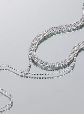 闪钻轻奢流苏项链女choker欧美个性百搭水钻高级感锁骨链颈链批发