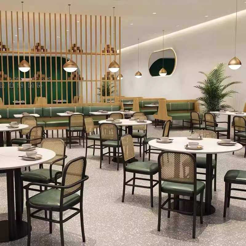 定制铁艺西餐厅卡座沙发桌椅工业风奶茶店咖啡厅清吧编藤卡座组合,淘宝优惠券,粉丝福利购,淘宝优惠卷