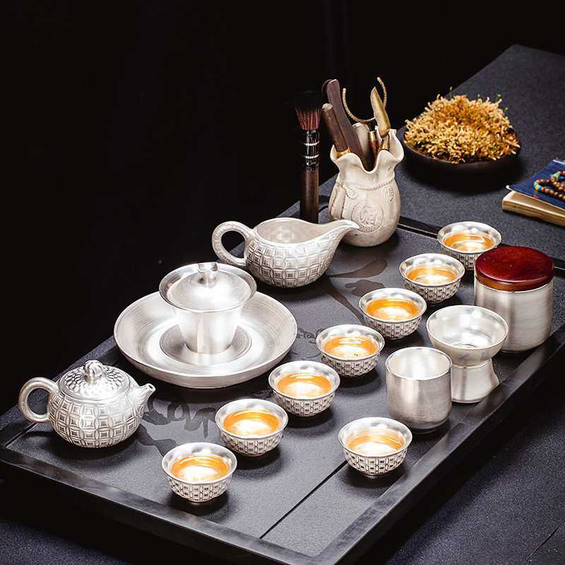 茶具礼品真银包银鎏银六君子套装家用6君子茶道艺配件茶夹茶勺刀,淘宝优惠券,粉丝福利购,淘宝优惠卷