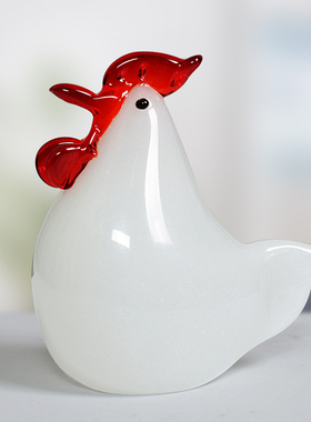 琉璃小鸟摆件北欧酒柜书桌办公室玻璃工艺品礼物