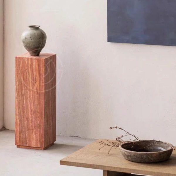 红洞石雕塑台大理石底座基座展示台落地摆件电视柜玄关柱子墩子,淘宝优惠券,粉丝福利购,淘宝优惠卷