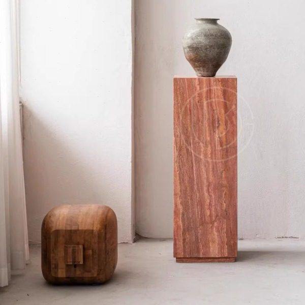 红洞石雕塑台大理石底座基座展示台落地摆件电视柜玄关柱子墩子,淘宝优惠券,粉丝福利购,淘宝优惠卷