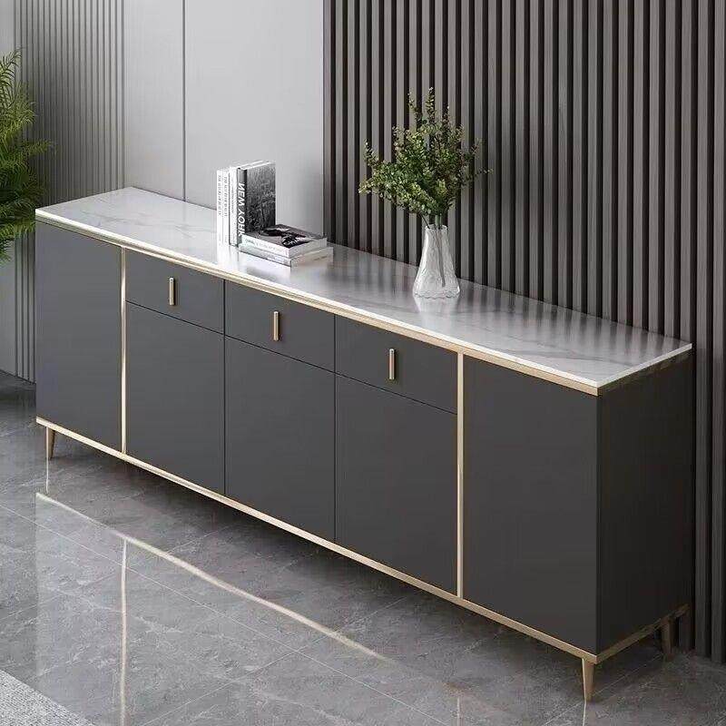 轻奢岩板餐边柜现代简约储物柜家用靠墙茶水柜沙发靠柜隔断收纳柜,淘宝优惠券,粉丝福利购,淘宝优惠卷