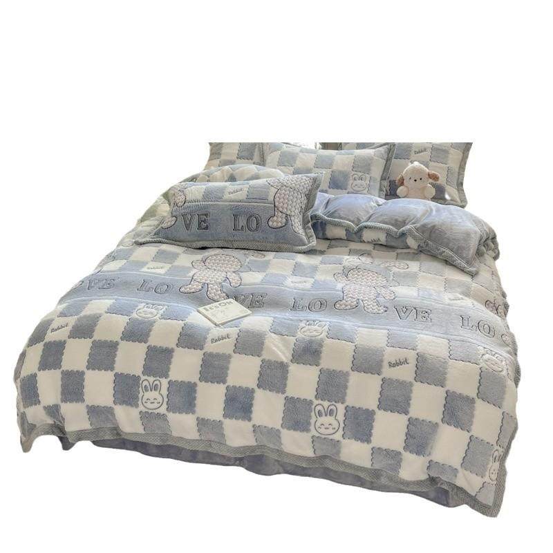 a类母婴加厚保暖亲肤雪花绒四件套珊瑚绒床单被套加绒床上三件套,淘宝优惠券,粉丝福利购,淘宝优惠卷