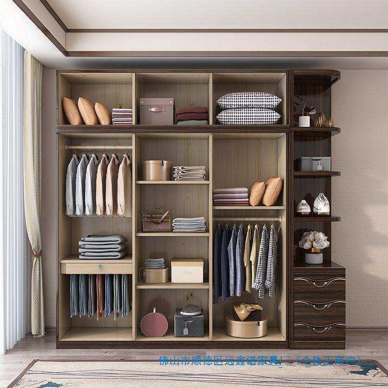 紫金檀木对开门衣柜家用卧室现代简约衣橱收纳储物卧室柜中式衣柜,淘宝优惠券,粉丝福利购,淘宝优惠卷