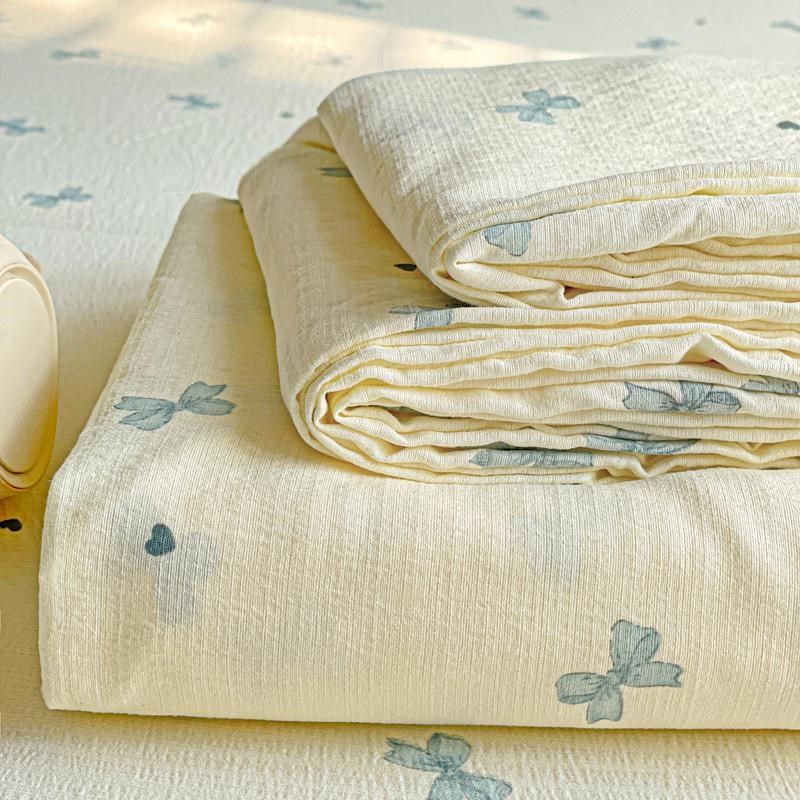 2025新款超柔云感针织棉双层纱床单件小清新非全棉学生宿舍2件套,淘宝优惠券,粉丝福利购,淘宝优惠卷