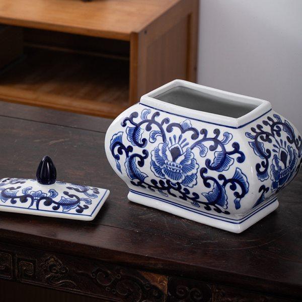 复古青花瓷新中式陶瓷茶叶家居厨房收纳陶瓷花森可水培,淘宝优惠券,粉丝福利购,淘宝优惠卷