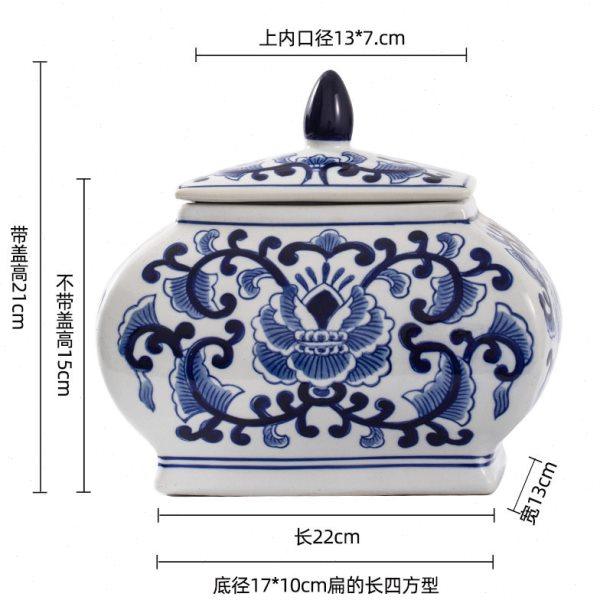 复古青花瓷新中式陶瓷茶叶家居厨房收纳陶瓷花森可水培,淘宝优惠券,粉丝福利购,淘宝优惠卷