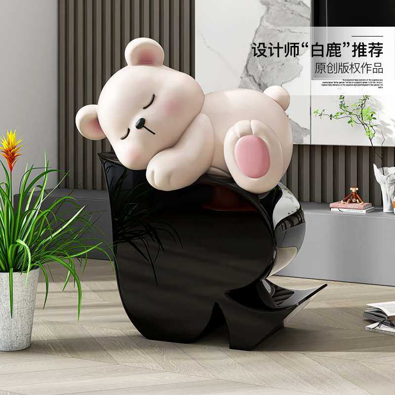 潮玩大熊客厅落地摆件家居饰品电视柜沙发旁音箱装饰乔迁新居礼品,淘宝优惠券,粉丝福利购,淘宝优惠卷