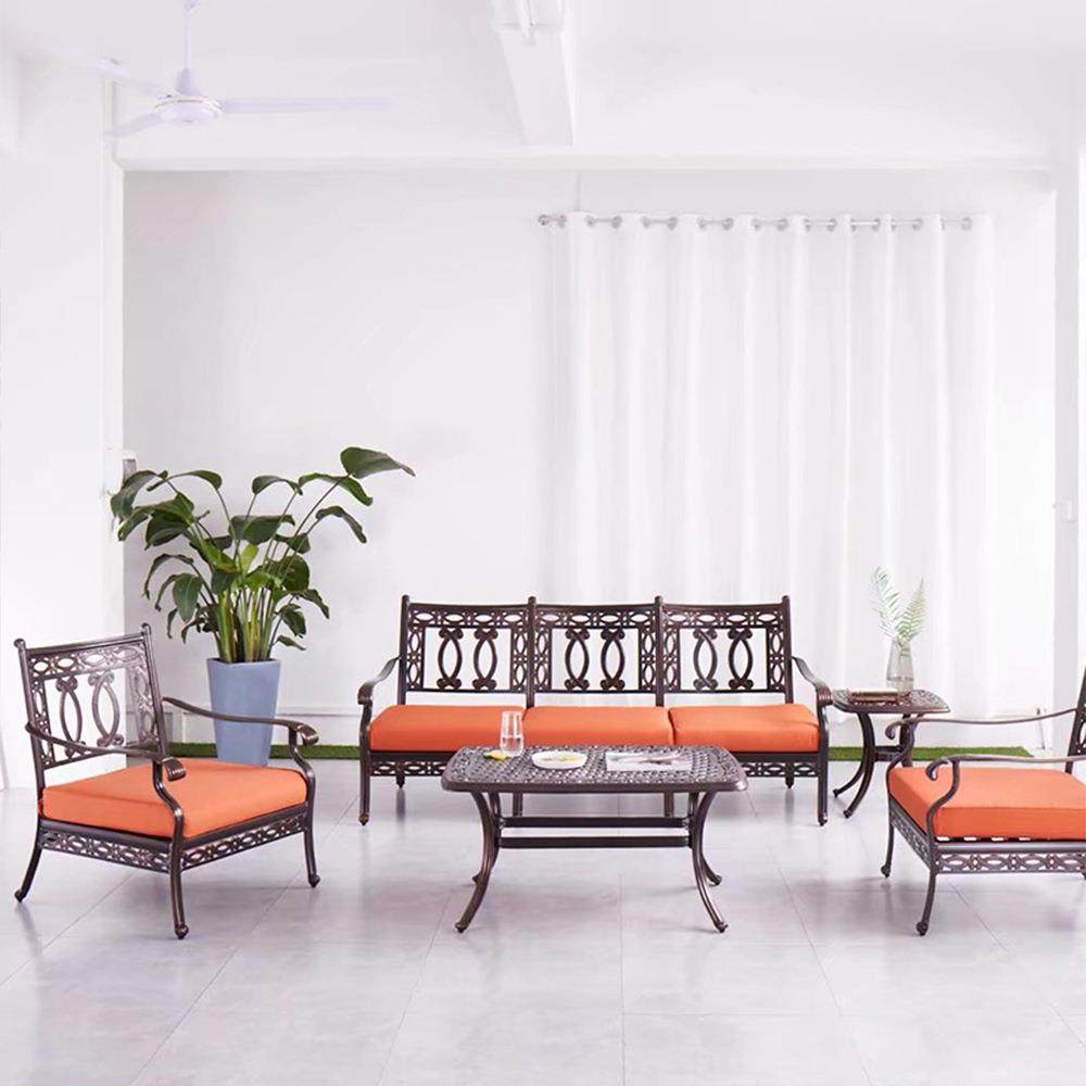 户外铸铝沙发椅别墅庭院花园露台阳光房酒店家具客厅休闲沙发组合,淘宝优惠券,粉丝福利购,淘宝优惠卷