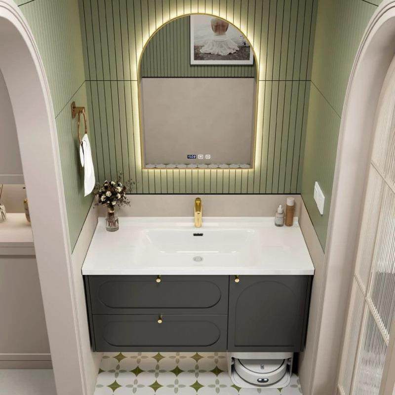 法式复古浴室柜组合扫地机器人一体陶瓷盆橡木洗手脸柜洗漱台,淘宝优惠券,粉丝福利购,淘宝优惠卷