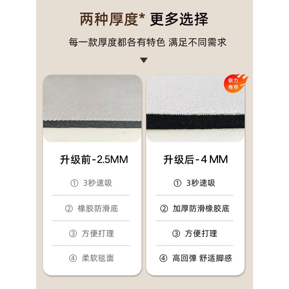 Year of the Horse kitchen floor mat L-shaped carpet waterproof, oil-proof, water-absorbent diatom mud thickened non-slip no-wash 2026