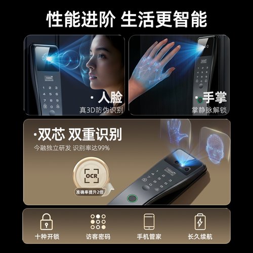 老式王力门改人脸识别智能门锁家庭密码锁防盗入户门指纹锁包安装 - 图2