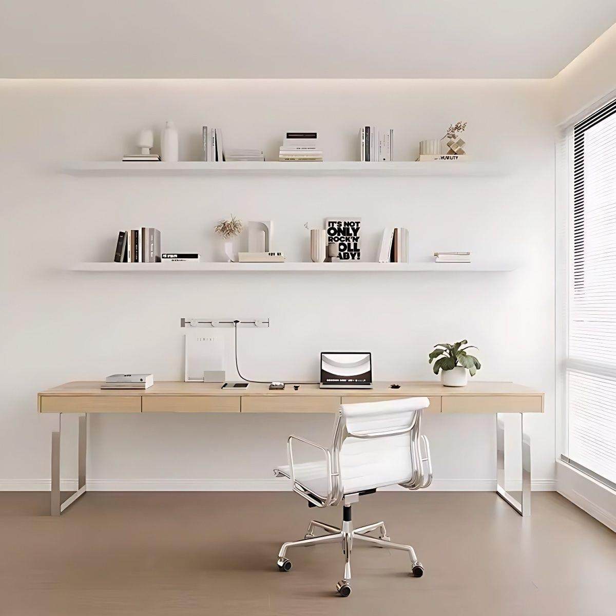 实木原木色书桌带抽屉家用办公桌书房电脑桌现代简约阳台意式桌子,淘宝优惠券,粉丝福利购,淘宝优惠卷