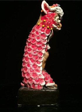 石湾公仔陶瓷醒狮摆件客厅玄关工艺品开业商务送礼精品黄飞鸿舞狮