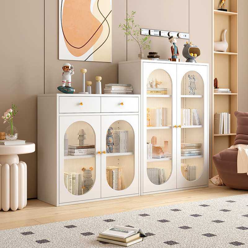 家用钢制书柜落地式多层置物架客厅带柜门收纳储物柜卧室儿童书架,淘宝优惠券,粉丝福利购,淘宝优惠卷