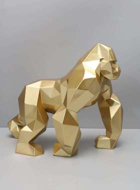 现代简约创意树脂猩猩摆件样板房售楼部卧室书房客厅桌面玄关饰品