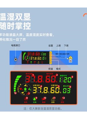 孵蛋器小型家用型孵化器智能全自动孵化机器芦丁小鸡鸭鹅鸟孵化箱