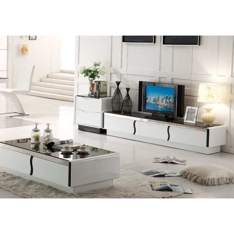 田邦家具 简约现代电视柜组合 个性创意黑白钢化烤漆客厅组合家具,淘宝优惠券,粉丝福利购,淘宝优惠卷