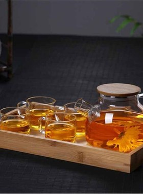 高硼硅玻璃冷水壶家用大小流水壶大容量晾凉白开水壶办公室煮茶壶