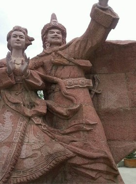 文成公主和松赞干布雕塑雕像玻璃钢雕塑铸铜人物铜雕景观雕塑