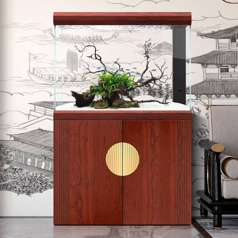 迪顺鱼缸客厅大型家用落地底滤生态缸超白玻璃新款龙鱼水族箱,淘宝优惠券,粉丝福利购,淘宝优惠卷