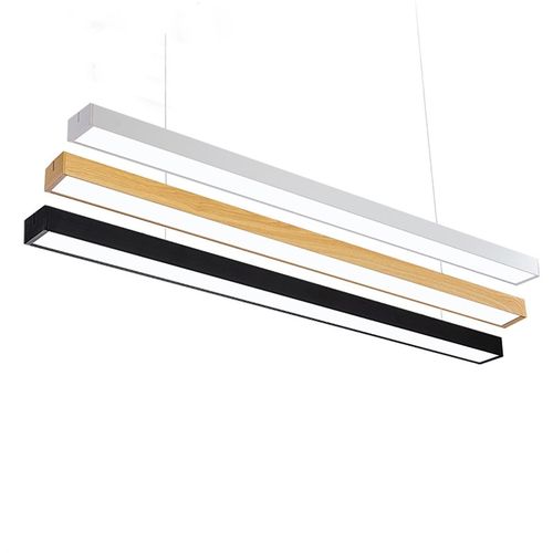 方通灯led长条灯格栅条形灯超市健身房无影灯教室办公室木纹吊灯 - 图3