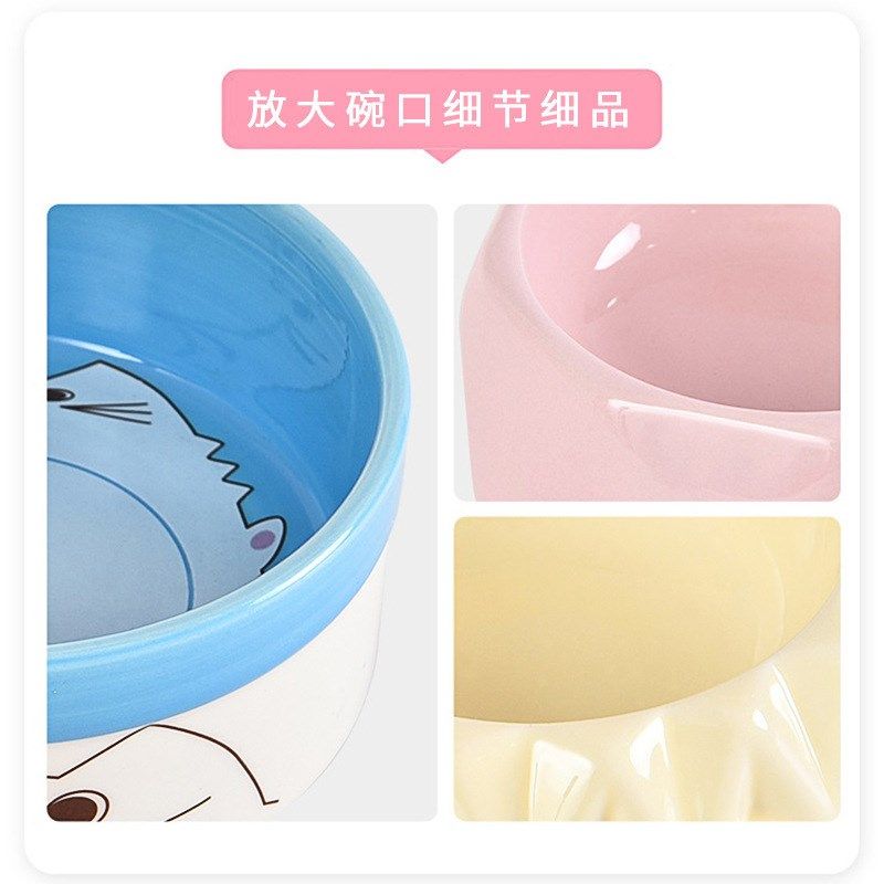 猫碗陶瓷可爱卡通宠物碗狗食盆 犬猫单碗 喝水碗宠物用品  猫食盆,淘宝优惠券,粉丝福利购,淘宝优惠卷