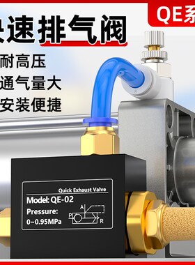 自动快排阀QE-01快速排气阀放气阀气缸行程控制阀开关QE02-03配件