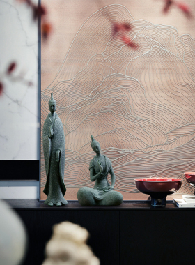 禅意桌面中式北魏佛佛像佛祖释迦摩尼桌面摆件茶宠香道装饰品