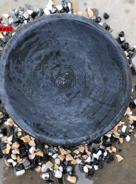 大理石水钵日式石钵园林水景流水生财喷泉摆件落地室外石盆涌泉池