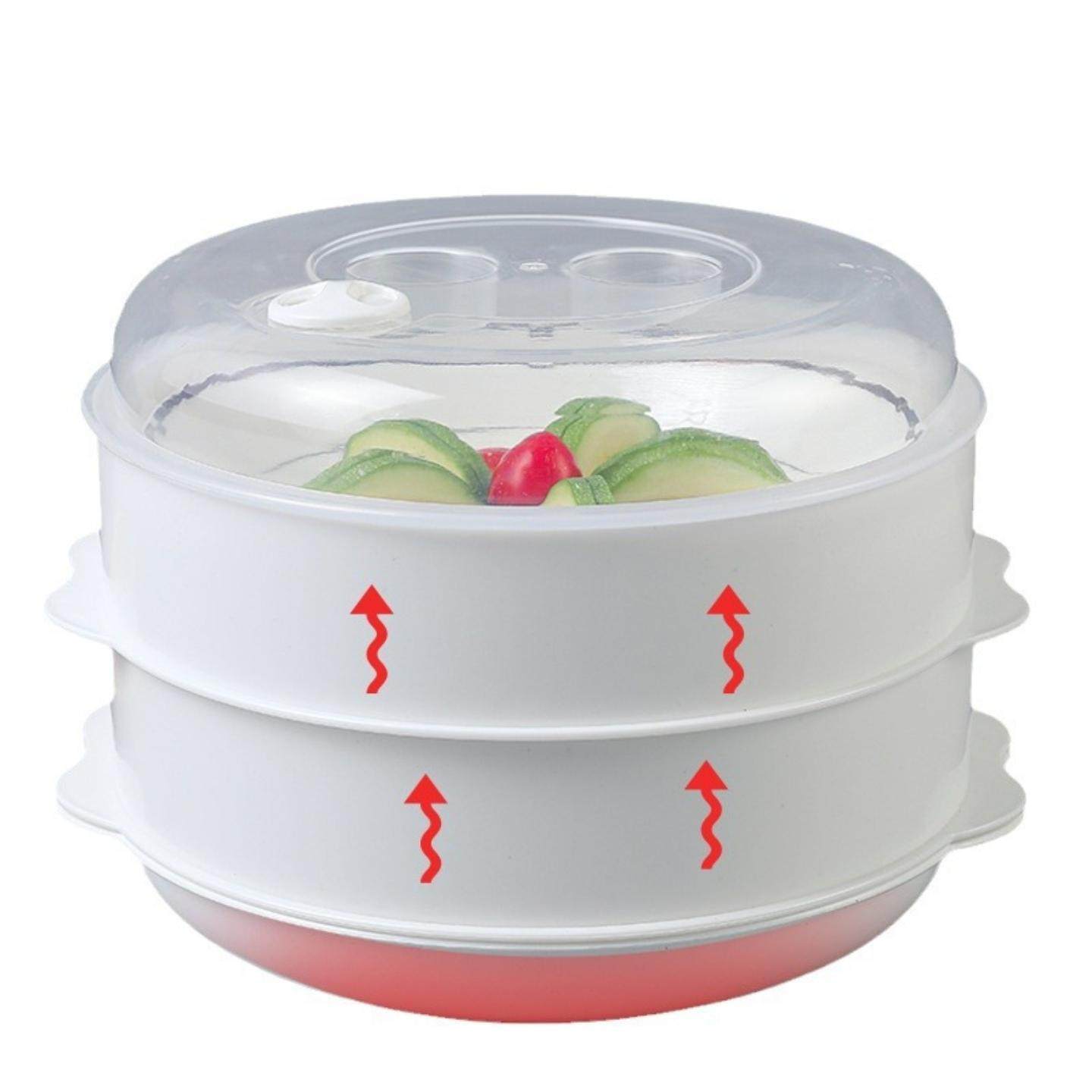 微波炉多层塑料蒸笼加热馒头包子蒸屉家用蒸格大容量蒸盘高温蒸架,淘宝优惠券,粉丝福利购,淘宝优惠卷