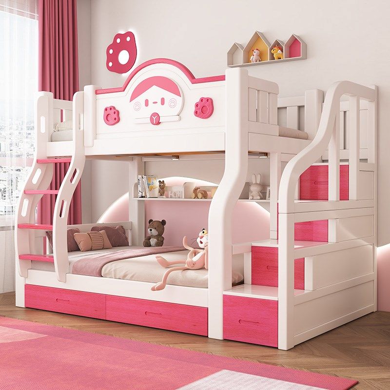 上下床全实木卡通儿童床双层床小户型多功能木床实木高低床子母床,淘宝优惠券,粉丝福利购,淘宝优惠卷