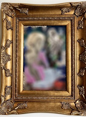 欧式实木画框定制油画仿古金色做旧画框相框宽度9cm厚度4.7