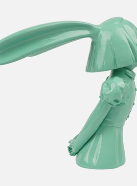 稀奇艺术向京《我看到了幸福》雕塑桌面可爱纯色烤漆摆件礼品