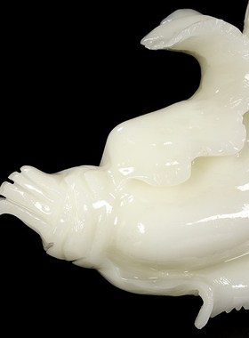 天然阿富汗白玉白菜摆件玉石百财招财聚财开业乔迁礼品客厅装饰品