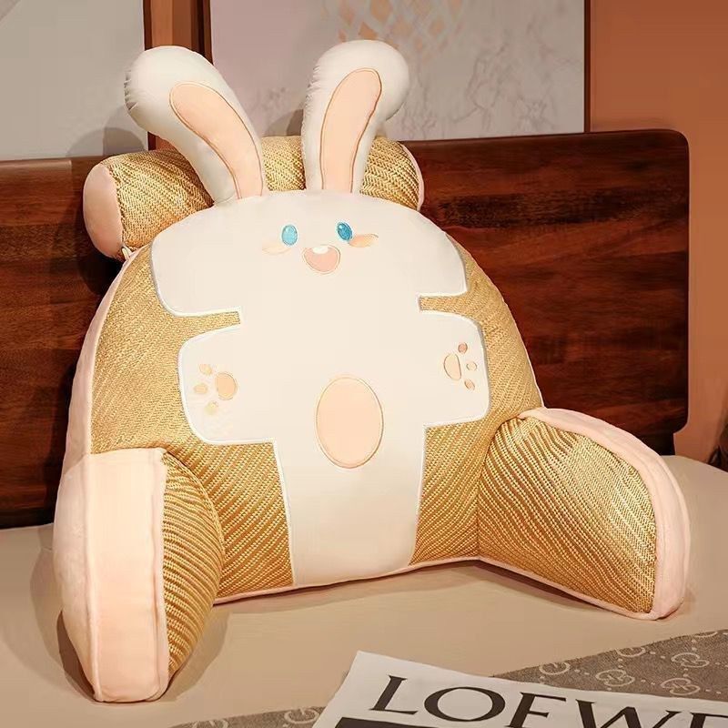 YIKEJIA床头靠枕软包大靠背沙发靠垫宿舍学生床上有钱兔抱枕护腰,淘宝优惠券,粉丝福利购,淘宝优惠卷