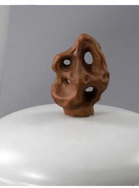 新中式禅意白色陶瓷罐太湖石电视柜客厅玄关桌博古架装饰摆件