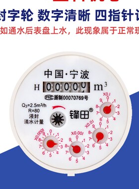 宁波水表家用自来水4分6分出租房专用冷水表 DN15/20防倒转滴水表